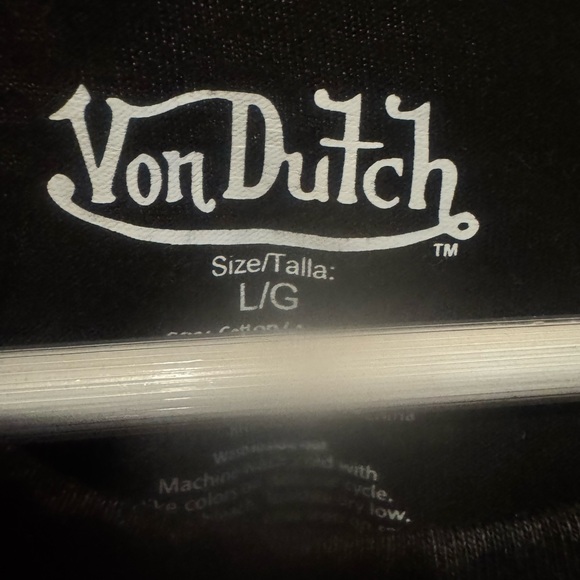 NWT Y2K Von Dutch Studded Logo Tee with Tiger and Snake Graphic - Picture 5 of 7